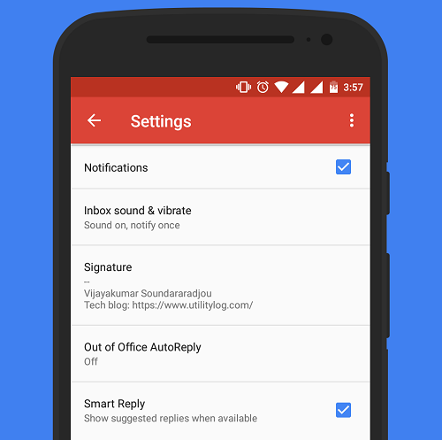 Turn off Gmail Smart Reply