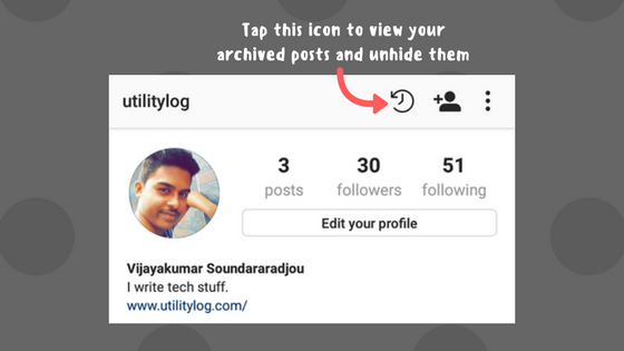 View your archived posts in Instagram